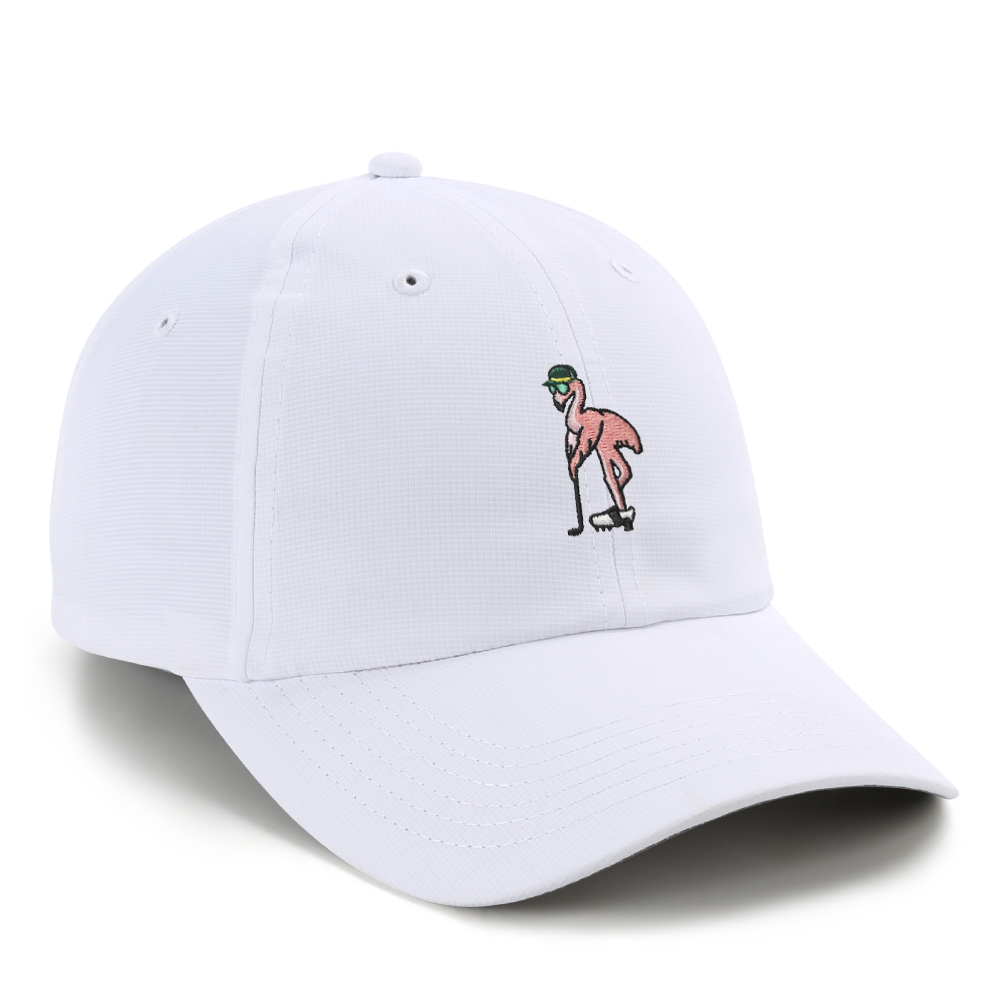 Flamingo with Green and Gold Cap 